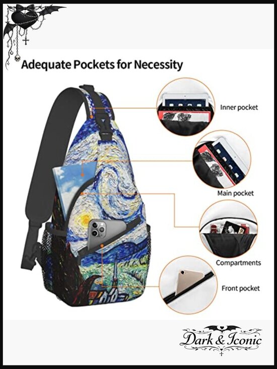 Sling Backpack Crossbody Chest Shoulder Bag Travel Daypack Casual